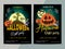 Happy Halloween party poster template design. All hallow eve fly