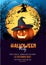 happy Halloween party poster. vector illustration design