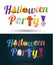 Happy Halloween party text design