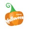 Happy Halloween post card design. Simply vector illustration