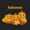 Happy Halloween with pumpkin. banner or invitation. Vector