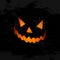 Happy Halloween pumpkin face spider web illustration EPS10 file