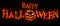 Happy Halloween - Pumpkin In Flamed Text Banner