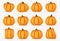 Happy halloween pumpkin realistic decoration element isolated on