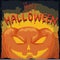 Happy Halloween Retro Pumpkin Poster