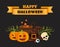 Happy Halloween Ribbon on Vector Illustration