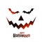 Happy halloween scary laughing face background design