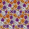 Happy Halloween Seamless Pattern. Scary and horror background