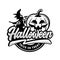 Happy Halloween trick or tread design logo