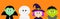 Happy Halloween. Vampire count Dracula, Mummy, whitch hat, zombie round face head body icon set. Cute cartoon funny spooky baby ch