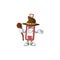 Happy Halloween Witch champagne red bottle cartoon character style