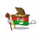 Happy Halloween Witch flag burkina faso cartoon character style