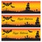 happy hallowen cover with 3 design idea choice in orange black colour