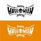 Happy hallowen party title logo template.