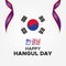 Happy Hangul Day Vector Design Illustration For Banner and Background