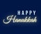 Happy Hannukah golden glowing text web banner