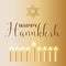 Happy Hanukkah greeting card with David Star. Happy Hanukkah background. Elegant greeting card