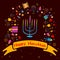 Happy Hanukkah holiday greeting background