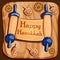 Happy Hanukkah Israel holiday greeting background