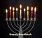 Happy Hanukkah jewish holiday. Menorah traditional candelabra