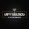 Happy Hanukkah sign logo on black background