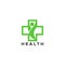 Happy health logo modern design