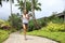 Happy healthy active lifestyle girl runner running