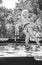 Happy healthy child in swimwear standing in swimming pool