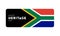 Happy Heritage Day - 24 September - horizontal banner template with the South African flag and text isolated on white