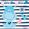 Happy hippo vector illustration