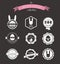 Happy Hipster Easter - set of icons and elements