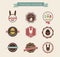 Happy Hipster Easter - set of icons and elements