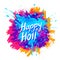 Happy Holi background for color festival of India celebration greetings