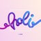 Happy Holi blended interlaced creative hand drawn lettering