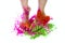 Happy Holi Festival! Holi Celebration Party - female feet colored Multicolor Paint