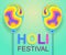 Happy Holi festival poster for promotion. Colorful banner.