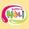 Happy Holi water Balloon and Pichkari poster illustration