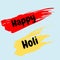 Happy Holi wishing greeting card illustration