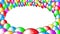 Happy holiday background colorful balloons. Balloon decoration for celebration party. Multicolor balloons frame white background