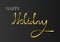 happy holiday greeting handwriting elegant golf