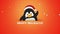 Happy Holidays with funny penguin waving