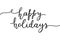 Happy holidays lettering