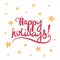 Happy Holidays lettering, premade card with handwritten lettering