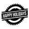 Happy Holidays rubber stamp