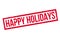 Happy Holidays rubber stamp