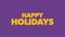 Happy Holidays text on purple modern gradient