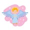 Happy holy angel cartoon. vector