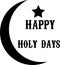 happy holy days jpg image with svg vector cut file for cricut and silhouette