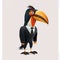 Happy Hornbill Businessman. Generative AI