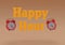 Happy Hour 3d rendering of happy hour at the bar minimal lettering with alarm clock